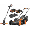 Kosačka elektrická - Kosačka WORX WG779E + OREZOVAČ WG157E 20 V 2 Ah (Kosačka elektrická - Kosačka WORX WG779E + OREZOVAČ WG157E 20 V 2 Ah)