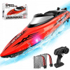 MOTOROVÝ ČLN LOĎ DIAĽKOVO OVLÁDANÝ RÝCHLY ČLN SPEED BOAT 25KM/H 2.4GHZ S DIAĽKOVÝM OVLÁDANÍM
