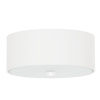 Sollux Lighting Stropné svietidlo Skala, 1x biele textilné tienidlo, (biele sklo), (fi 30 cm)