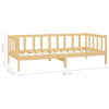 vidaXL Denná posteľ s matracom 90x200 cm, borovicový masív - Biela - 108562-187415