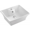 Aqualine umývadlo 49.5x41.5 cm obdĺžnik pultové umývadlo biela 49411