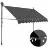 SHUMEE Markíza s LED svetlom, antracit 300 cm
