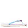 Havaianas Hav. Kids Slim Glitter Trendy White Flip Flops Unisex White/Blue 3/4