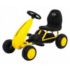 LEAN TOYS Šľapacia kára pre najmenších žltá