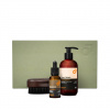 Beviro Cinnamon Season Beviro Beard Wash šampón na bradu 250 ml + Beviro Cinnamon Season olej na bradu 30 ml + Beviro Wood Beard Brush kefa na bradu so štetinami z diviaka