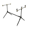 Kamasaki KAMASAKI ROD-POD ČIERNY, Variant s 3 držiakmi, Rozmer:50x42x70 cm, Typ:Rodpod