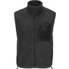 SOL´S FURY / Unisex chlpatá fleecová vesta s prsným vreckom - carbon grey/black M