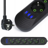 NAPÁJACÍ PANEL 5 ZÁSUVIEK + 3 USB PREDLŽOVACÍ KÁBEL 5 M