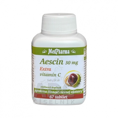 MedPharma Aescin 30 mg Extra vitamín C tabliet 67 ks