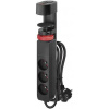 predlžovací kábel 3 zásuvky 1,5 m emos p1311pd, stolný, usb, prepínač