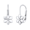 Celostříbrné náušnice květinky SILVEGOB31854