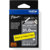 BROTHER HSE-661E - černý tisk na žluté, šířka 31,0 mm