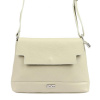 MiaMore Kožená crossbody dámská kabelka béžová 01-017