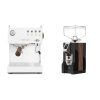 Ascaso Steel UNO PID, White&Wood + Eureka Mignon Specialita, WD black, walnut