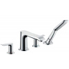 HansGrohe Metris New - Štvorotvorová vaňová batéria na okraj vane, chróm 31442000
