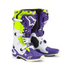 Boty TECH 10 limitovaná edice DIRT STUDIOS, ALPINESTARS (bílá/fialová/žlutá fluo, vel. 42)