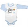 Body dl.rukáv s vtip. textom Baby Nellys, Milujem nočné desiate, veľ. 74, chalan, 74 (6-9m)