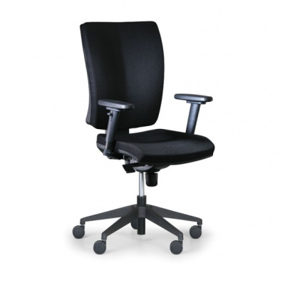 Antares Kancelárska stolička LEON PLUS, čierna, s podpierkami rúk