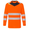 PORTWEST HI-VIS DX416 / Reflexné tričko, dlhý rukáv - HV oranžová/čierna 4XL