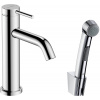 Hansgrohe Tecturis S, páková umývadlová batéria 110 s ručnou sprchou Bidette, chrómová, HAN-73211000