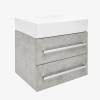 Swiss aqua technologies Koupelnová skříňka s umyvadlem SAT Cube Way 60x53x46 cm beton mat CUBE46602BESATCWL