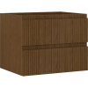 Mexen Rivel kúpeľňová skrinka pod umývadlo 60 cm, 2 zásuvky, rebrovaná, orech - 91A20-06047-2-BFF86