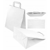 BIELE PAPIEROVÉ TAŠKY 22x11x28,5 cm NÁKUPNÉ DARČEKOVÉ TAŠKY 10 ks