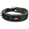 PREMIUM obojok extra široký, S-M: 33-42 cm/35 mm, čierna/grafit