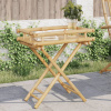 vidaXL Skladací stolík s podnosom 60x40x68 cm bambus 366455