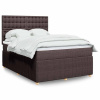 Boxspring posteľ s matracom tmavohnedá 160x200 cm látka-ForU-3292124
