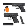 KOVOVÁ PIŠTOĽ NA GLOCK AIRSOFTOVÉ GULE IMITÁCIA REPLIKY 6 MM BB