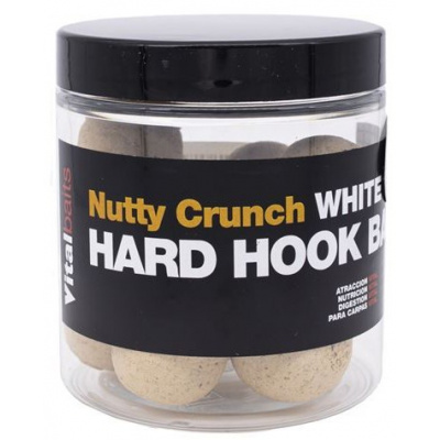 Boilie Vitalbaits Hard Hook Bait Nutty Crunch White 18mm 100gr