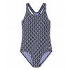 Detské plavky - Schiesser jeden -kus outfit. 164 biela, námornícka modrá (Schiesser One -Piece Print 164 Zha)