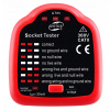 TESTER ZÁSUVKY SIEŤOVÉHO NAPÄTIA SKÚŠOBNÍK 230V DETEKTOR FUNKCIA RCD LED 30 mA
