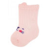 Bavlnené ponožky pre dievčatko svetlo ružové, veľ. 0-6 mesiacov