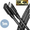 AXAGON BUCM32-CF10AB prodlužovací kabel USB-C (M) USB-C (F), 1m, USB 20Gbps, PD 240W, ALU, oplet