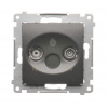 Kontakt Simon Zásuvka TV-R Simon54 PREMIUM/NATURE SS priebežná 10dB antracit DAP10.01/48