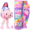 Barbie Cutie Reveal Bábika Barbie Ružový medvedík + zvieratko HKR04