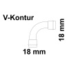 Kirchhoff CU koleno 90° 2 pouzdra polotovar 18 mm
