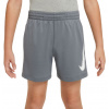 Chlapčenké šortky Nike Boys Dri-Fit Multi+ Graphic Training Shorts - smoke grey/white/white - Sivý (S)