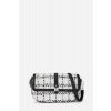 KABELKA KARL LAGERFELD K/AUTOGRAPH PADLOCK SB BOUCLE BLACK WHITE KARL BOUCLE