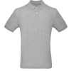 B&C | Inspire Polo /men, Pánske piqué polo z bio bavlny, sivá heather, M
