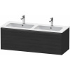 DURAVIT Ketho 2 závesná skrinka pod dvojumývadlo, 1 zásuvka, 1280 x 480 x 440 mm, dub čierny, K25066016160000