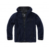 Brandit flísová bunda s kapucňou Teddyfleece Worker, námornícka modrá - XL