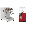 Lelit MaraX3 PL62X3, white + Eureka Mignon Specialita, CR ferrari red
