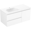 Mexen Orio kúpeľňová skrinka 100 cm s umývadlom Vela ľavá, 2S, 1D, biela matná - 91A13-10047-3-BBFFFF01-W23L01