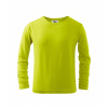 MALFINI LONG SLEEVE 121 / Detské tričko, dlhý rukáv - limetková 122