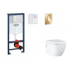 Grohe Rapid SL Set predstenovej inštalácie, klozetu, dosky SoftClose a tlačidla Arena Cosmopolitan S, Cool Sunrise SANI11BB4135-GR