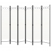 zahrada-XL Paraván so 6 panelmi, biely 240x180 cm 320711