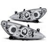 Predné svetlá Peugeot 307 Chrome Angel Eyes